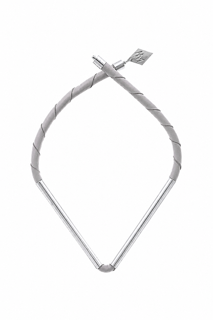 Triangle necklace - gray