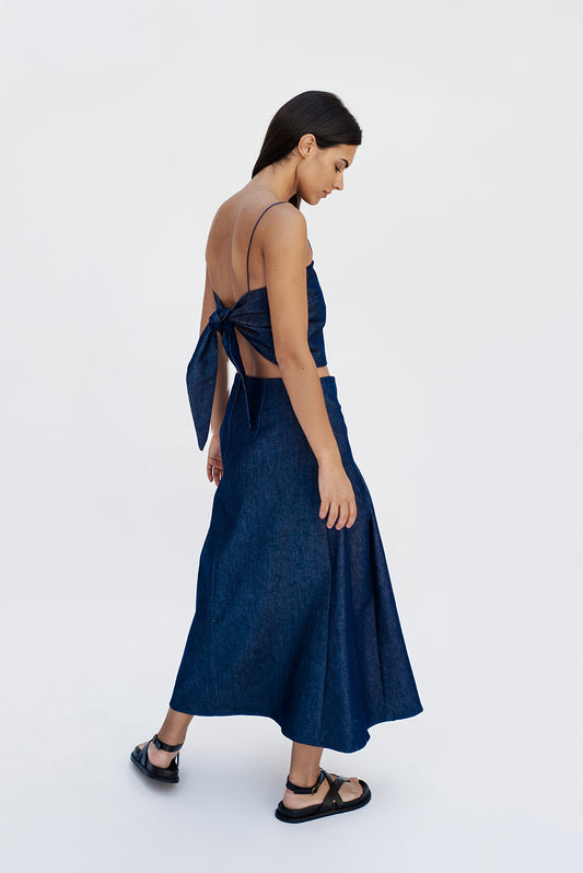 Pleated maxy skirt/PREORDER
