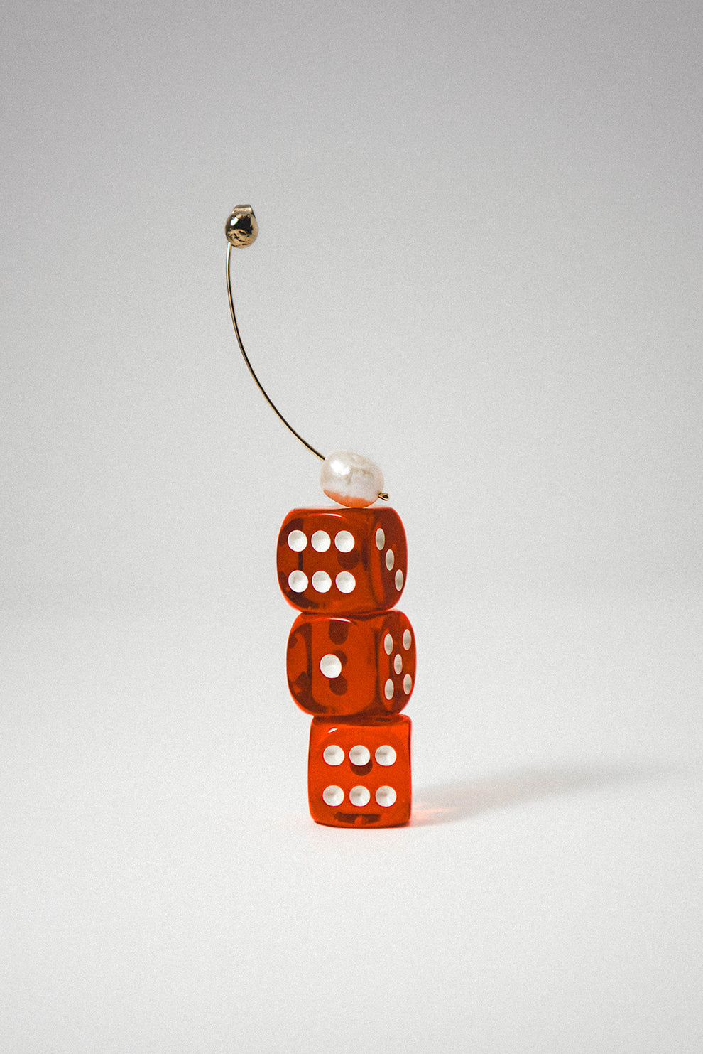 Floating pearls earring