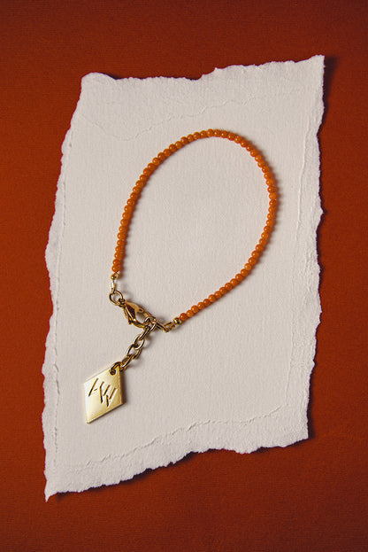 Lucky Charm bracelet coral